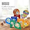 Coffee Creamer Singles Variety Pack Packaged by Bools, Mini Coffee Creamer & Mini Mooo's 5 Flavor Assortment (50 Pack) for Home, Office, Coffee, Bar, Gift