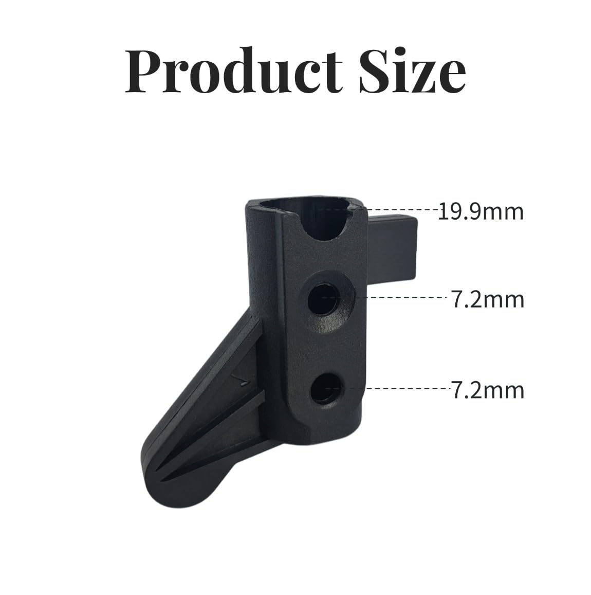 4Pcs Rollator Backrest Brackets, Backrest Pivot Brackets for Rollator, Universal Rollator Backrest Replacement Parts (Without Hardware)
