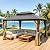 GAZEBEST 12x16 ft Hardtop Gazebo Outdoor Aluminum Patio Gazebo Double Roof Galvanized Steel Canopy with Netting and Curtains for Garden, Backyard, Deck and Lawns.