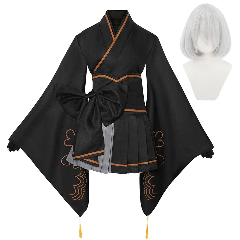 Automata 2B kostium cosplay dla kobiet, postać anime, kimono, szlafrok Yorha 2B, przebranie na Halloween, imprezę anime, cosplay, strój