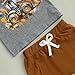 Toddler Baby Boy Clothes Summer Short Sleeve Truck Print T-Shirt Tops Solid Color Shorts Set 2Pcs Casual Outfit (Gray Dirt, 12-18 Months)