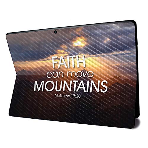 Image of MightySkins Carbon Fiber Skin for Microsoft Surface Pro X - Move Mountains | Textured Carbon Fiber Finish | Easy to Apply, Remove, and Change Styles | Made in The USA