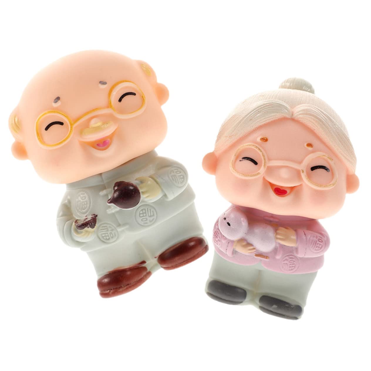 Cabilock 10 Pièces décoration de gâteau d'anniversaire décoration de Mariage décorations de Mariage vyndil Home Decor Ornement de Figurines de Couple de Personnes âgées Aimer la Statue âgée