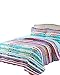 vivinna home textile Printing Damask Quilt Set Queen Size Light Blue Danube (Size:90"x90") -3pcs Prewashed Coverlet Set-Lightweight Soft Microfiber