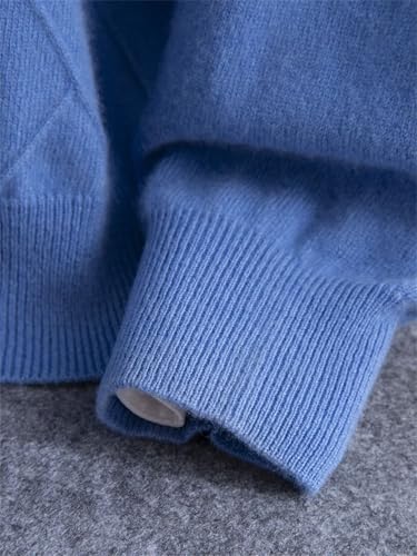 Men's Jacquards Sweaters V-Neck Pullover Wool Knitwear Casual Soft Tops Long Sleeve Jumpers4