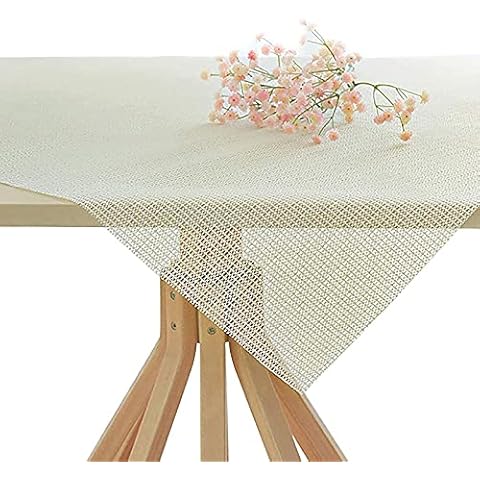 JIAHU Anti Slip Pvc Tablecloth Underlay Adjustable Size Foam Mat Tea Table Cloth White 1Pc Cover