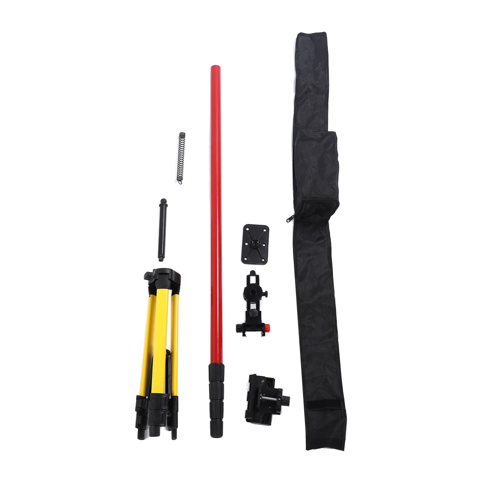 Trípode Nivelador de Construcción Profesional - Aluminio Con Varilla Telescópica y Base Ajustable Para Nivel Láser Giratorio