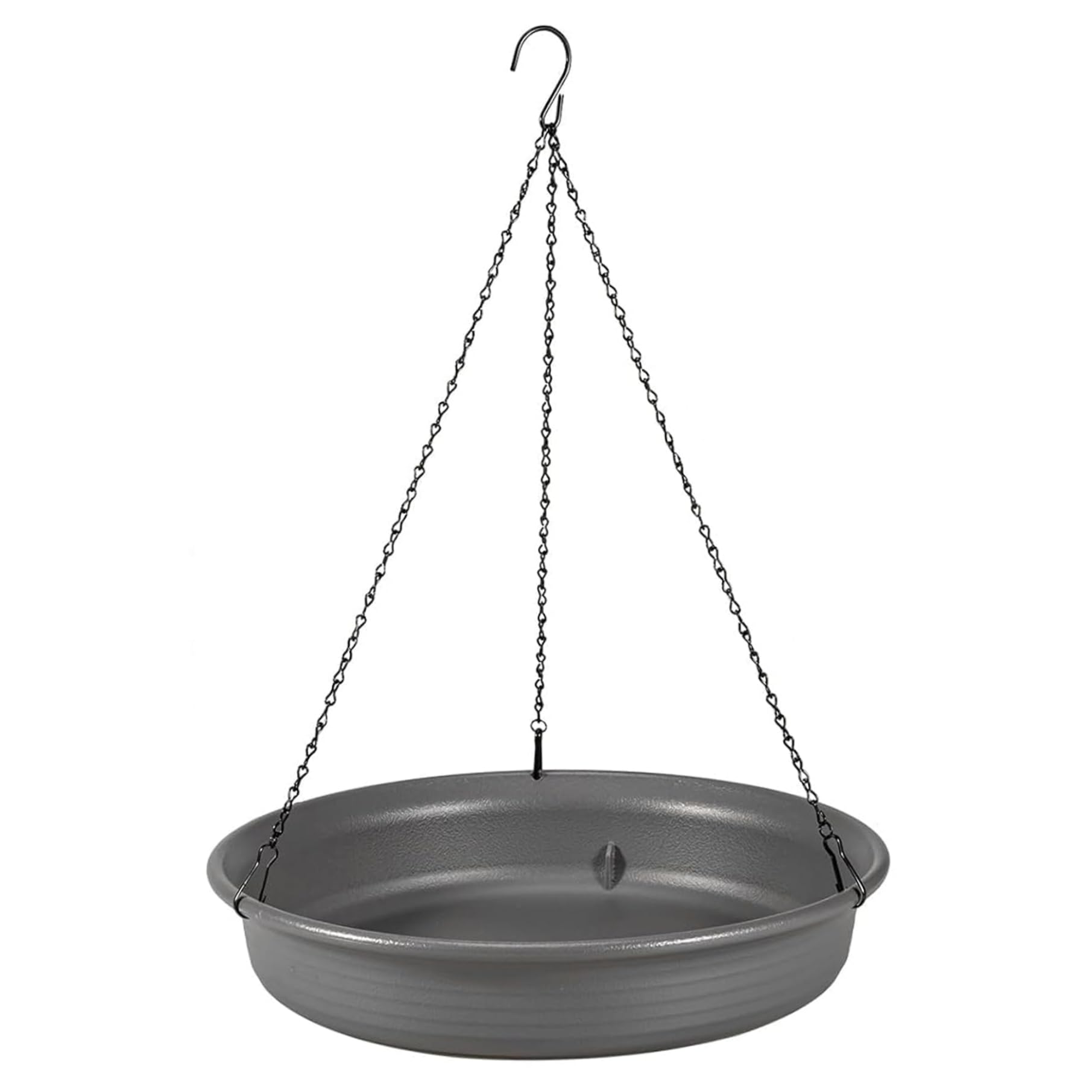 Bandeja de metal de 30 cm para alimentar aves silvestres colgando de árboles sin herramientas