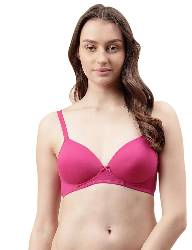 Image of Marks & Spencer Womens Cotton Blend Padded Wired Ultimate Support Demi Cup Bra