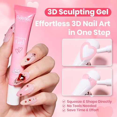 Image of Beetles Rhinestones Glue Kit 3D Gel Nail Art & Sculpting Gel Glue