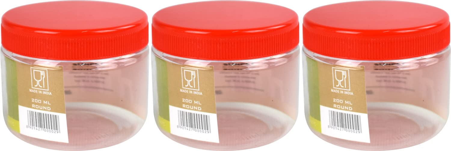 Sterling Ventures P.E.T. Jars, Food safe, Clear Food Storage Containers. (200ml 3pk) โ image 1