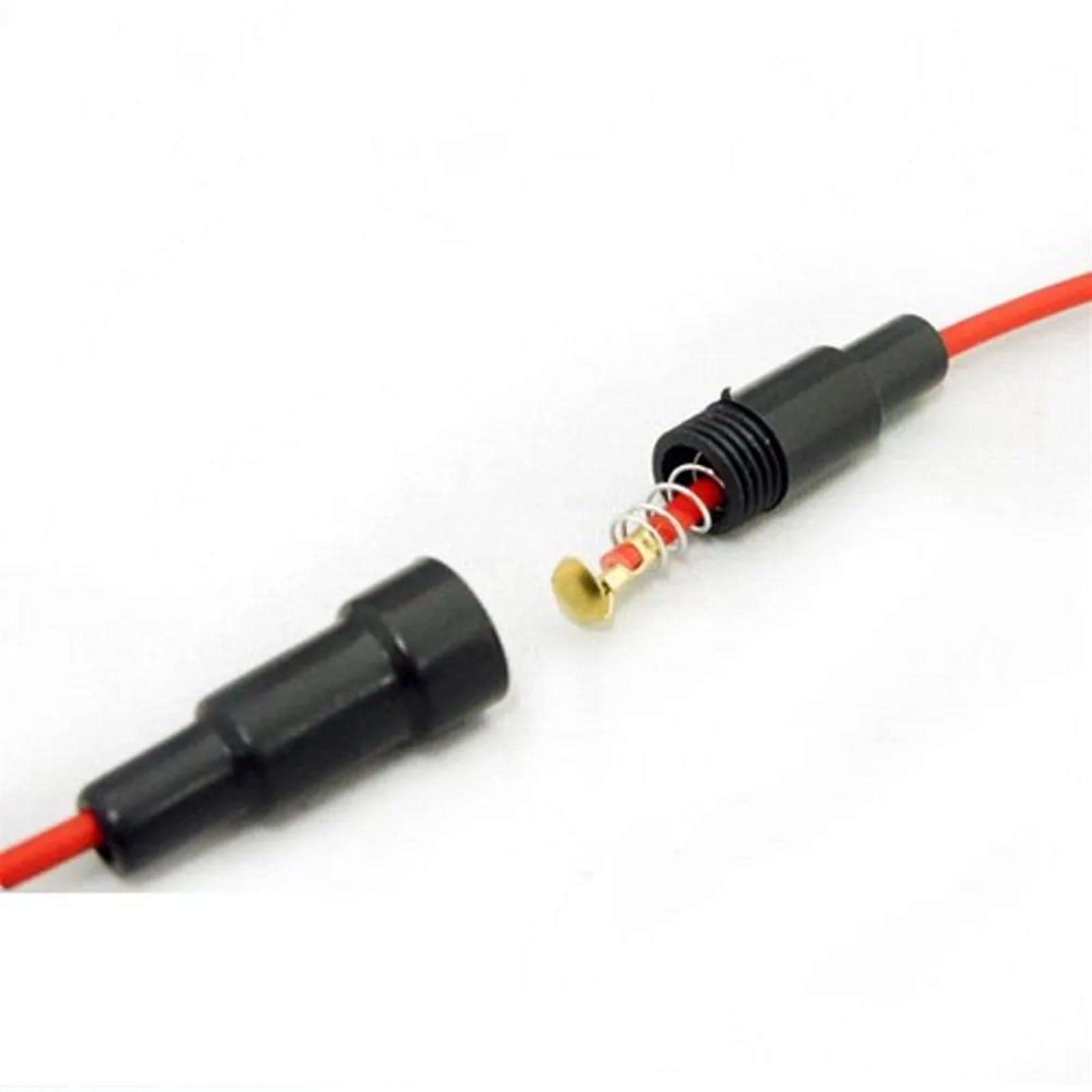 Portafusibile in vetro da 100 pezzi, tipo a vite, 5 x 20 mm, con cavo 22 AWG, 250 V.(5x20 fuse holder)
