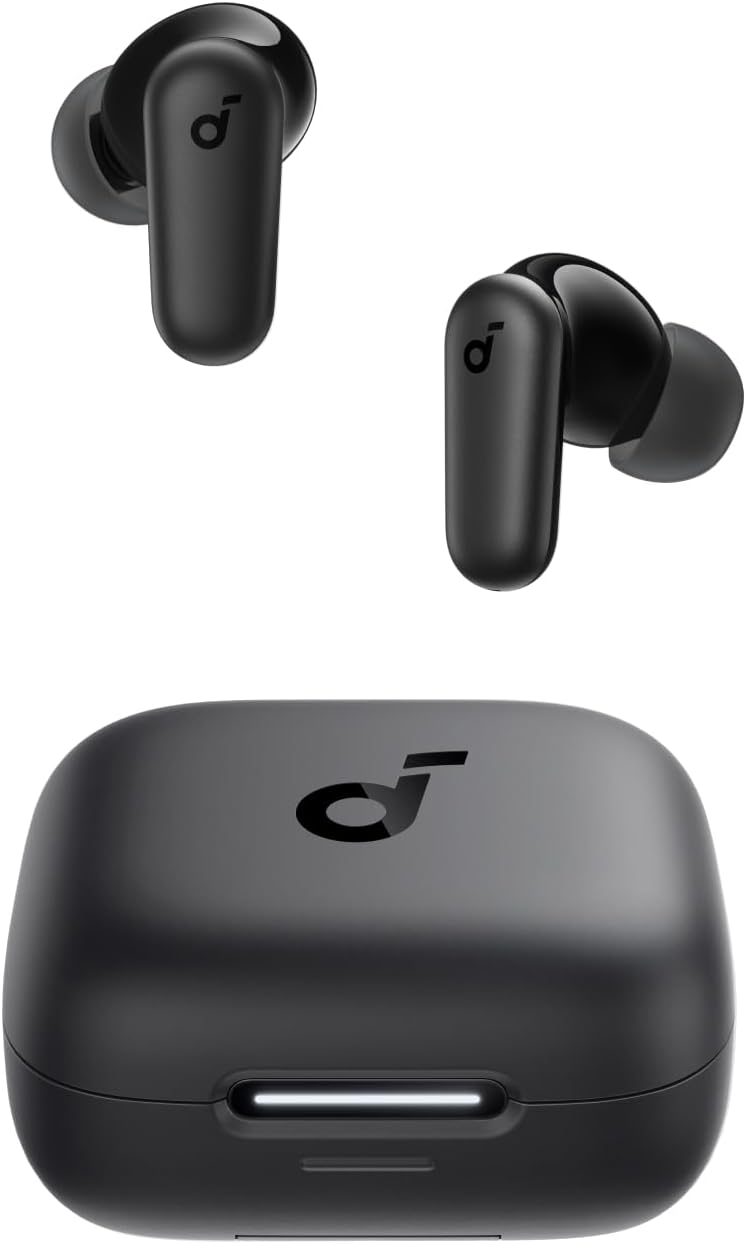 P30i by Anker Noise Cancelling Earbuds, Strong and Smart Noise Cancelling, Powerful Bass, 45H Playtime, 2-in-1 Case and Phone Stand, IP54, Wireless Earbuds, Bluetooth 5.4, App Control