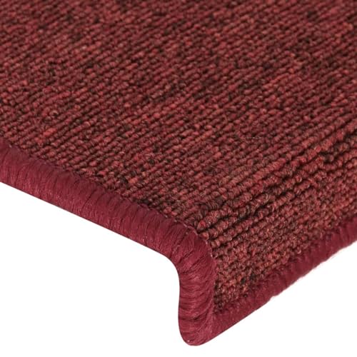 Alfombrillas para peldaños de escalera rojas pack protector textil 7