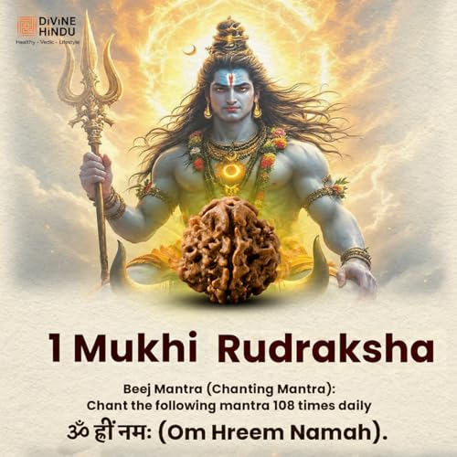 Image of Divine Hindu 1 Mukhi GOL Rudraksha | GJSPS Certified | Original Nepal Ek Mukhi Round Bead | Single Face Rudraksha for Moksha, Meditation & Shiva Devotion