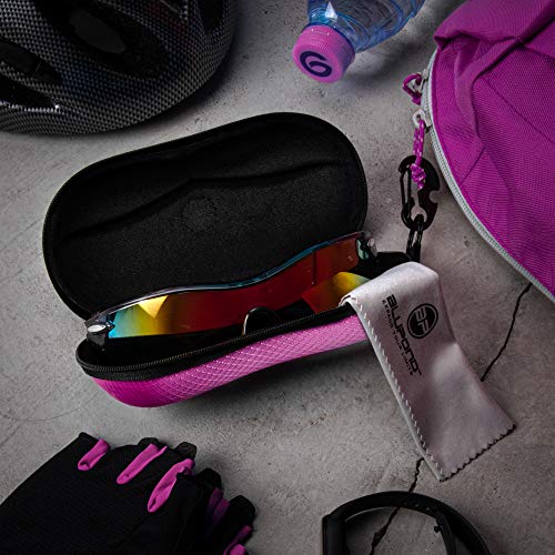 Image of BLUPOND Sunglasses Case Semi Hard EVA Shell with Metal Hanging Hook Belt Clip Sun Glasses Storage