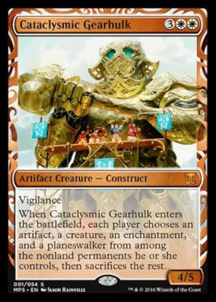 MTG　foil英語　激変の機械巨人　マスターピース　masterpiece Amazon.com: Magic The Gathering - Cataclysmic Gearhulk (001