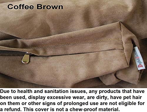 Dogbed4less DIY Pet Bed Pillow Brown Microsuede Duvet Cover and Waterproof Internal case for Dog and Cat at 37X27X4 Inch… - Image 6