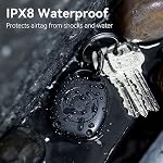 (4 Pack) for AirTag Keychain Holder Case | IPX8 Waterproof, Ultra-Compact | Portable for Air Tag Holder Cover for Backpack, Keys, Luggage - Black - Image 5