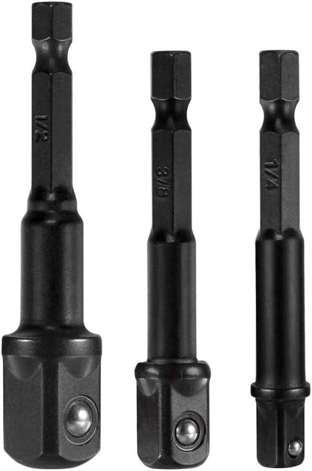 'Jteng Socket Adapter Screw BENSCH Lussel Adapter Hand Tools Repair Tools Adaptor Hex to 1/4 Inch/1/2/3/8 "