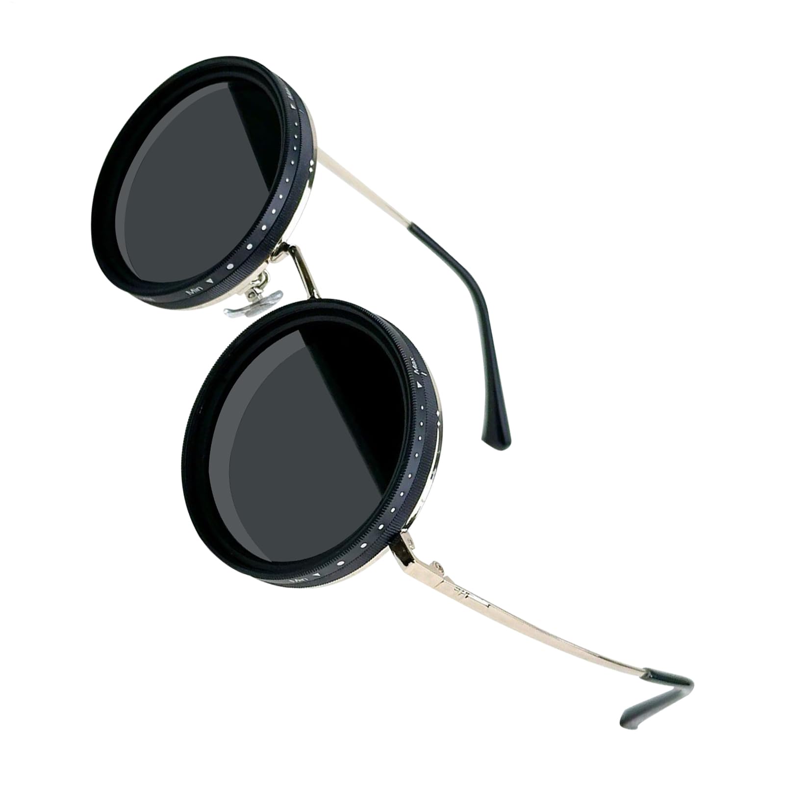 Gafas de sol de tinte ajustable, gafas de sol polarizadas, parasoles regulables, con función de control de luz versátil, de larga duración, 47 g, para deportes al aire libre, playa, pesca, viajes, sol