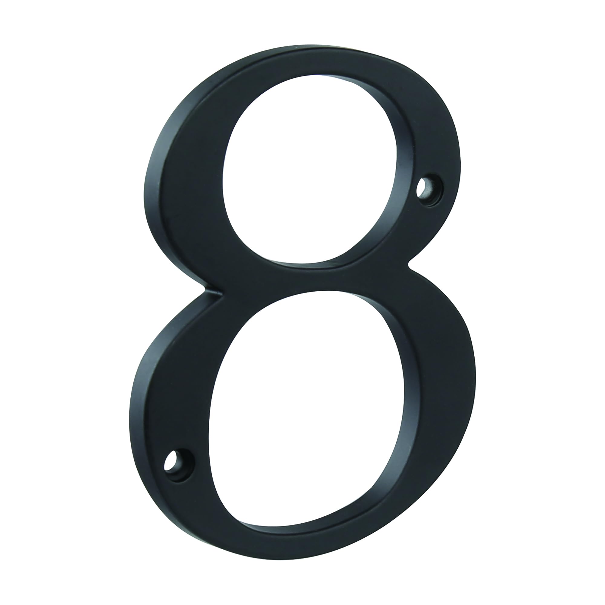 HASWARE 4-Inch Metal Address Numbers for Houses - Black Zinc Alloy Door Sign with Modern Floating Look Rust-Proof Powder-Coated Easy Install 0-9 (Number 8)
