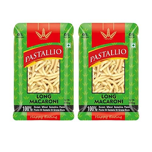 Pastallio Long Macaroni Rigati Pasta – 100% Durum Wheat Semolina | No Maida | No Additives | High in Protein & Fibre – 2 Packs of 500g (1kg Total)-image-29