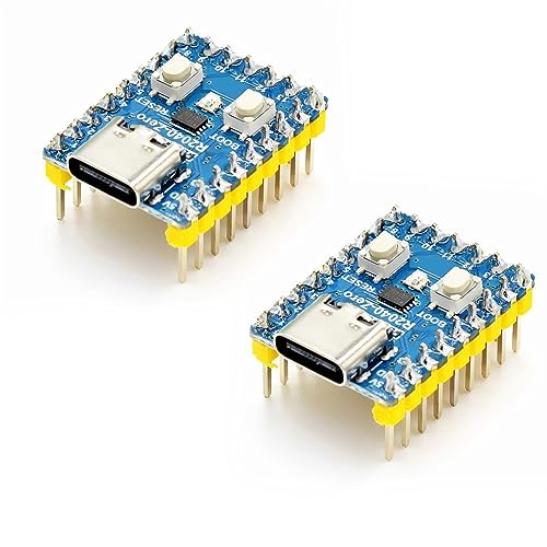 XTVTX RP-2040-Zero Mini Placa, Basada en el Microcontrolador Raspberry-Pi RP-2040, Conector USB-C, Placa MCU Pico-Like de Alto Rendimiento, Bajo Coste (2 Piezas)