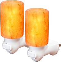 Vista 8 de AULTRA Lámpara de sal de noche con luces de cristal natural del Himalaya, enchufe con certificación UL para dormitorios o baños (paquete de 1)