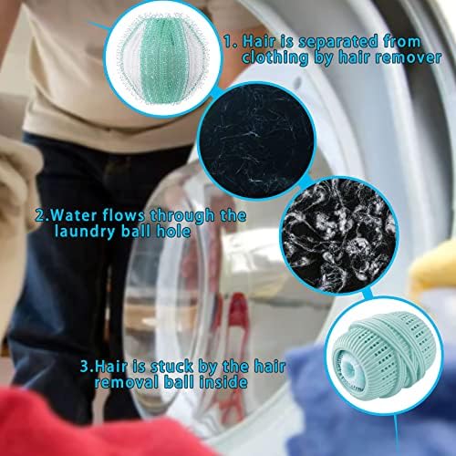 LucaSng 8PCS Pet Hair Remover and Laundry Ball Set, Reusable Dog Hair Remover for Laundry, Lint Remover Laundry Ball in Washing Machine, Pet Hair Catcher for Clothes