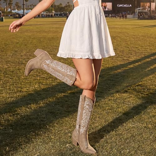 Image of wetkiss Women's Knee High Cowboy Boots