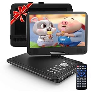 YOTON-125-Portable-DVD-Player-Car-Headrest-Video-105-HD-Swivel-Screen-4-6-Hours-Built-in-Battery-Support-USBSD-CardTV-Car-Charger-AC-Adapter-Not-Support-Blu-Ray