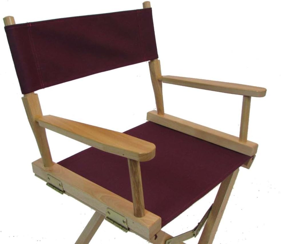 Gold Medal 18"" Table Height Contemporary Natural Frame Directors Chair - Natural : Home & Kitchen