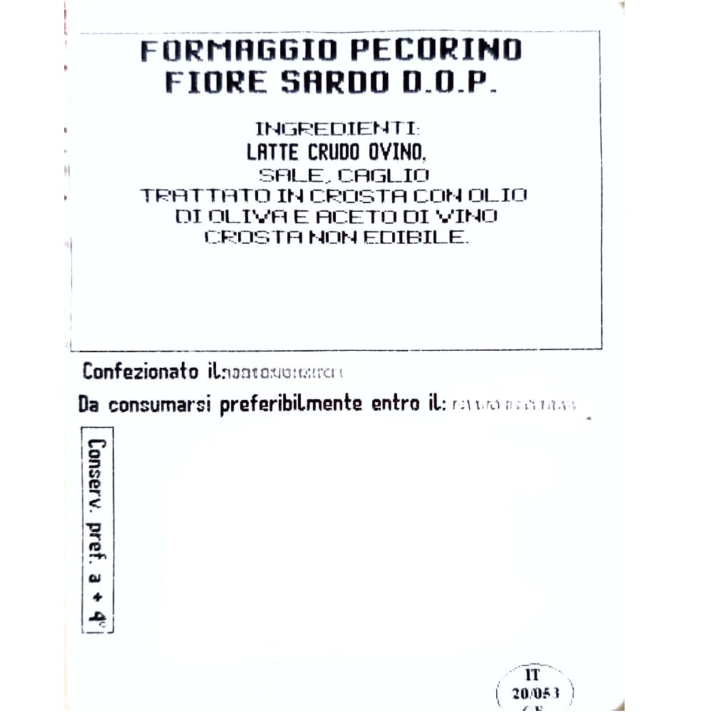Fiore Sardo DOP - Queso de Oveja Curado 1/4 de Forma 800 gr