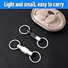 2er Pack Schnellverschluss Schlüsselkarabiner Schlüsselbund Key Organizer Drehbar Abnehmbar Schlüsselanhänger Metall Mit 4 Geteilten Schlüsselringen Für Männer Frauen Auto Geldbörse Taschenzubehör #4