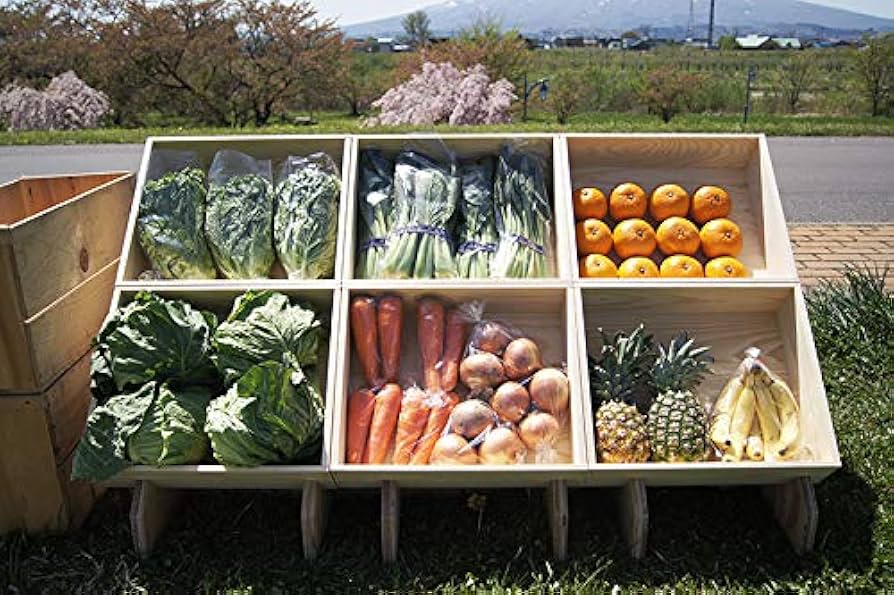 Amazon｜マルシェ用傾斜台3列タイプ× (【木のはこ屋】 木の箱屋 木箱