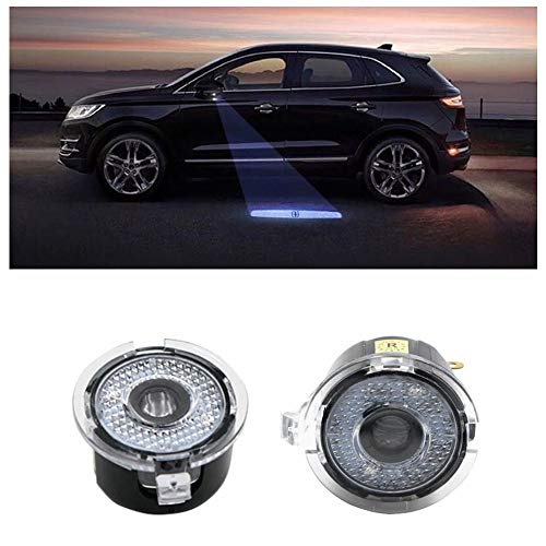 Kurl-T 2pcs Car LED Under Mirror Logo Welcome Light For LINCOLN MKZ MKS MKX MKT NAVIGATOR LS LT led puddle lamp Ghost Shadow Projector