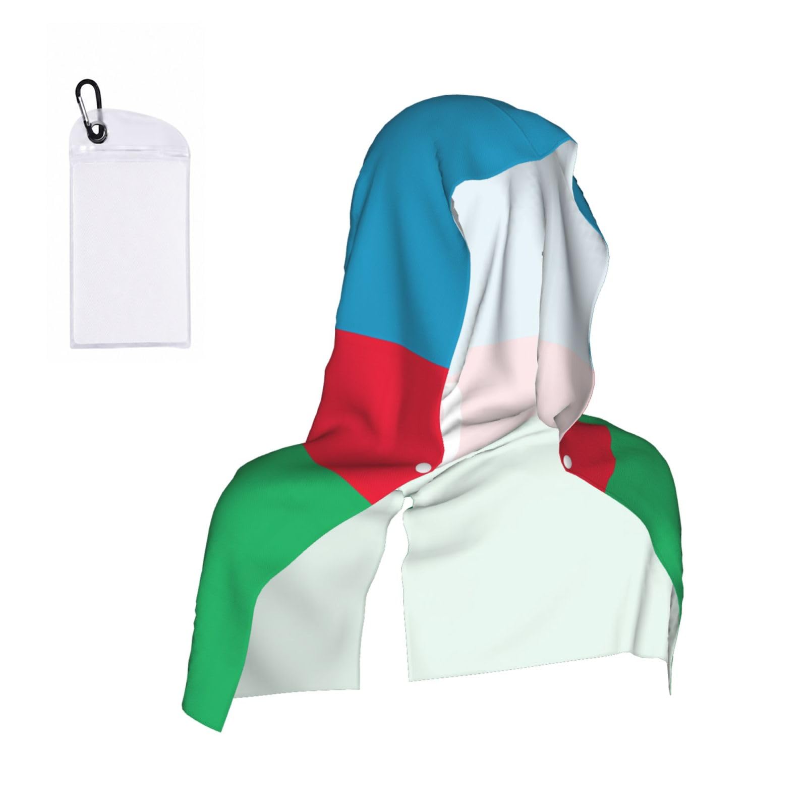 ZQYTGFDC Flag of Azerbaijan Cooling hooded towels are suitable for summer sports, running, outdoor work, and gardening.