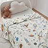 COOVA Kids Throw Blanket 50x60 Inch - Cartoon Fleece Throw, Toys for 2 3 4 5 6 7 8 9 10 11 12 Year Old Girl and boy Gifts, Soft Kids Blankets for Christmas Halloween Birthday Gifts,Spaceship Green #1