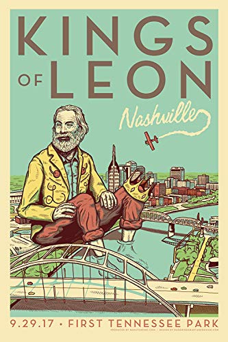 Kings of Leon Poster Print, Kings of Leon Artwork, Rock Music Art Print, Kings of Leon Concert Poster Reproduction, Kings of Leon Art Gifts