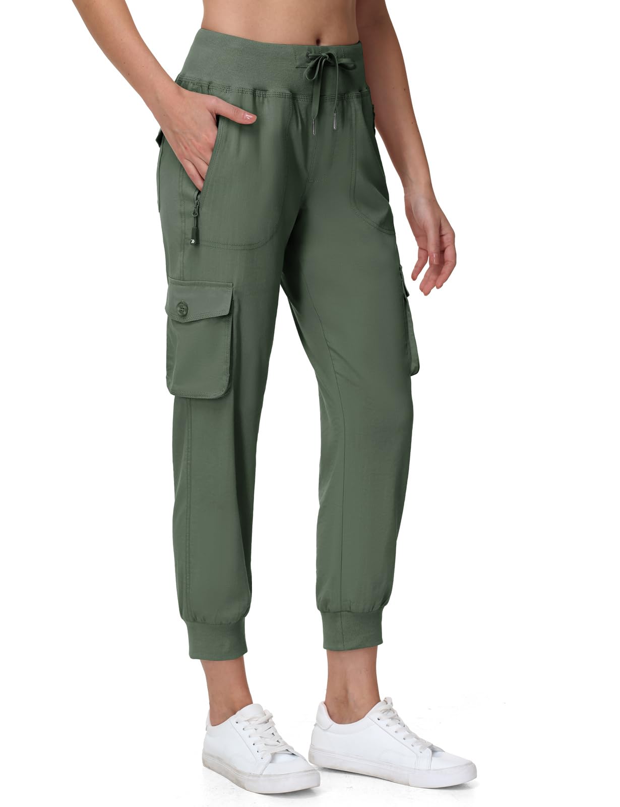 donhobo Damen Wanderhose Cargohose Outdoorhose Jogginghose | Leichte Quick Dry Sommer Freizeithose Atmungsaktiv UPF 50+ UV-Schutz Trekkinghose Funktionshose mit 6 Taschen