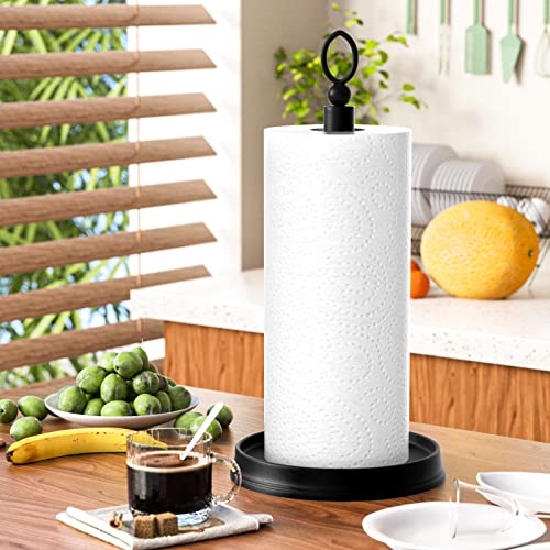 Kasunto KST-05B-US Paper Towel Holder (Heavy Weighted Base) Steel Paper Towel Holder Countertop，Paper Towel Holder Stand thumb #4