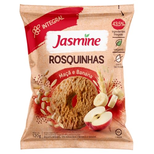 Jasmine Rosquinhas Maça e Banana Integral 120g Jasmine Rosquinhas Maça e Banana Integral 120g