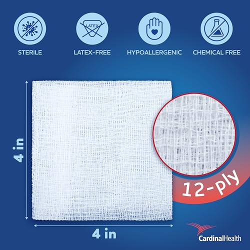 Curity Gasas Esponjas 4” x 4”, 12 capas, Estéril, 3033 (24 cajas de 25) miniatura 2