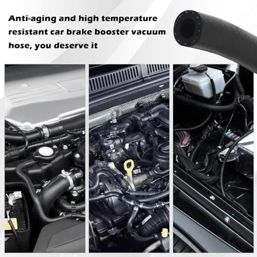Image of 2PCS 27232 11 /32 inchx36 inch Car Brake Booster Vacuum Hose Kit 300PSI with Clamps,Soft Power Brake Vacuum Lines Automotive as Replacement,Essential Brakes Booster Vacuums Hose Automotive Parts (2PCS)