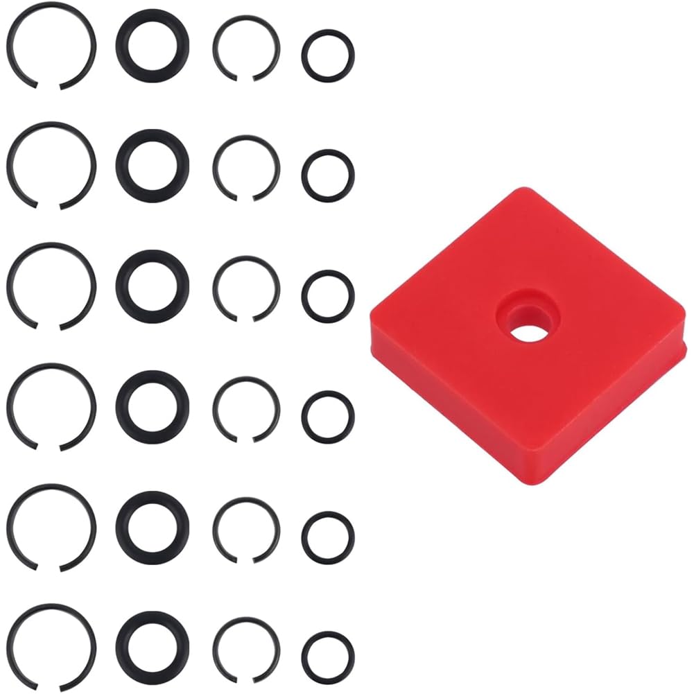 Osmond (6+6 Sets) 1/2" and 3/8" Impact Retaining Ring Clip Friction Ring with O-Ring Impact Wrench Retainer Rings for Electric & Pneumatic Impact Wrench
