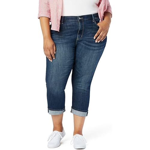 Levi Strauss Signature Gold Women's Mid-Rise Slim Fit Capris Stretch Denim (Also Available in Plus Size)