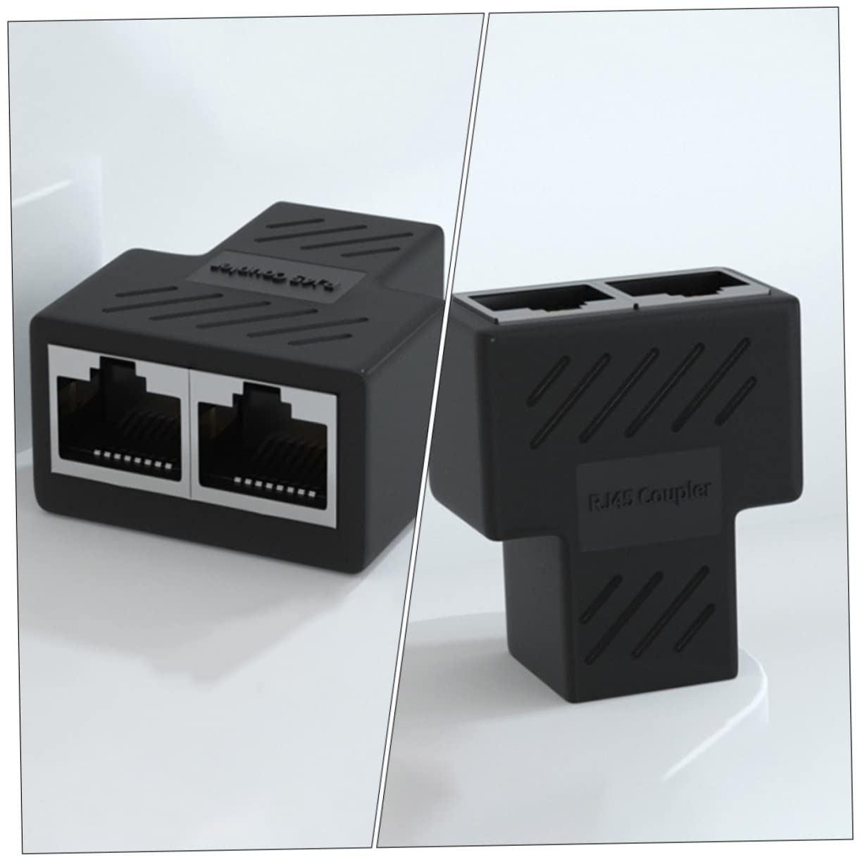 BRIGHTFUFU 10pcs Ethernet Splitter Coupler Connector for Network to Socket Adapter for Easy Ethernet Connection Design for Use