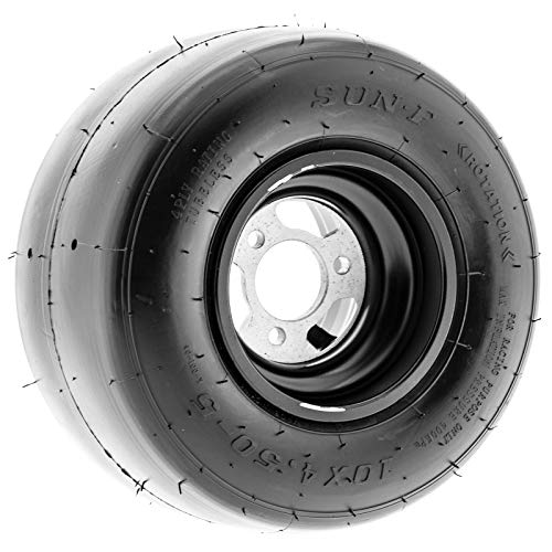 SunF GoKart & KartRacer Slick Tire 10x4.5.005, 4Ply, Smooth Tread