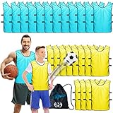 Betecent Scrimmage Soccer Pinnies Vest Jersey Team Training Practice Vests for Child Teens Sport,...